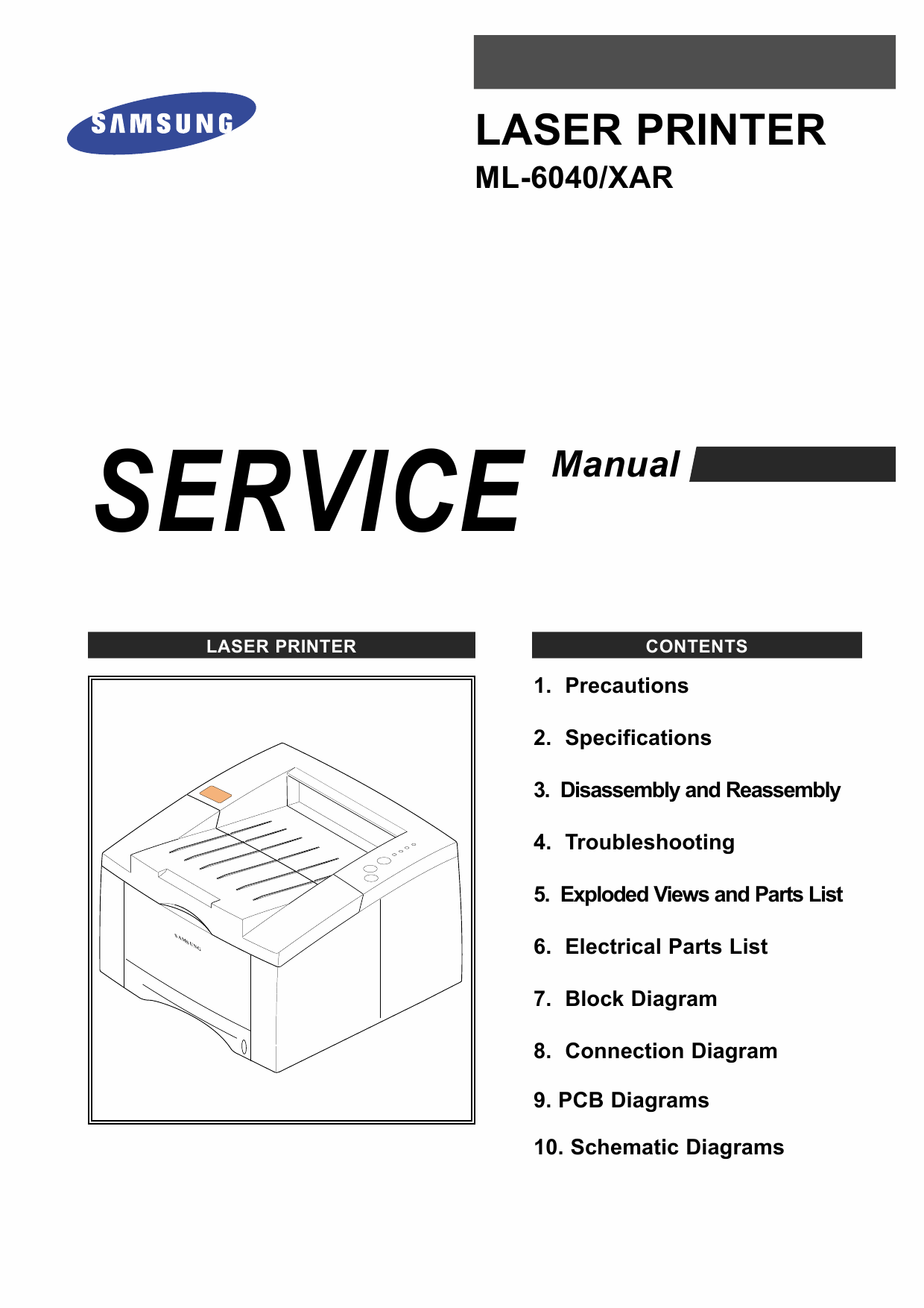 Samsung Laser-Printer ML-6040 Parts and Service-1